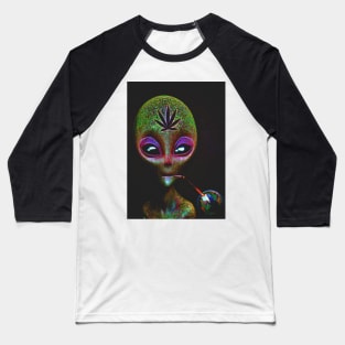 Stoned alien Baseball T-Shirt